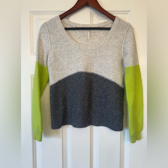 Free People FP Beach Color Block Wool Blend Sweater Size Small - Picture 2 of 9